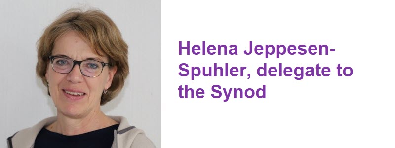 Listen to recording and read the report of Helena Jeppesen-Spuhler, delegate to the Synod